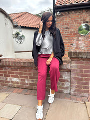 Monochrome Striped Super Soft Round Neck