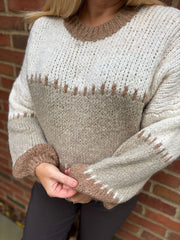 Camel Block Stitch Jumper Edie
