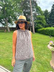 Mocha Leopard Top Tiana