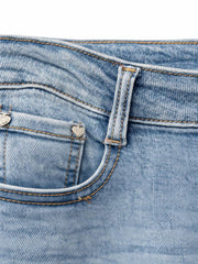 Light Denim Straight Leg Jeans