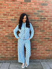 Blue Premium Cotton Polka Dot Set Dakota