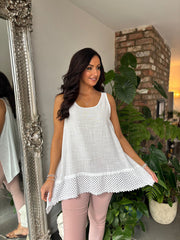 White Multi Hole Trim Vest Terri