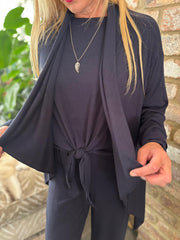 Navy Waterfall Cardi Juliet