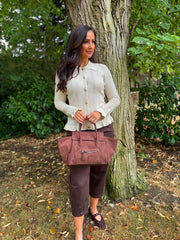 Stone Pattern Knit Shirt Sherry