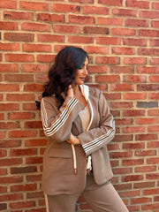 Mocha Trouser Suit Celine
