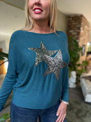 Teal Soft Touch Star Top Kelly