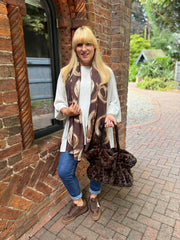 Chocolate Ring Link Design Scarf