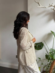 Gold Premium Shimmer Crochet Jacket Vivienne