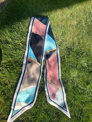 Multicolour Geometric Neck/ Head Scarf