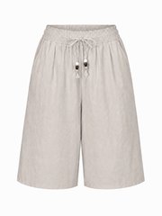 Mocha Wide Leg Bead Tie Culottes