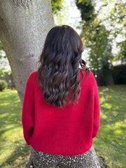 Wine V Neck Knit Roxanne