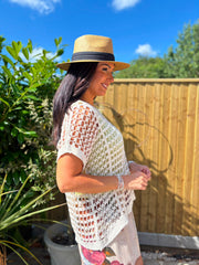 Stone Crochet Loose Knit Gia