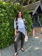 White Asymmetric Loose Knit Melody