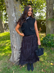Black Knitted Waistcoat Priya