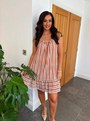 Rust Spots & Stripes Dress Trinity