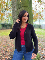 Black Soft Knit Cardi Kesha