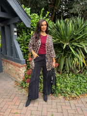 Natural Leopard Multi Hole Cardigan Taylor