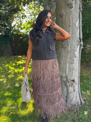 Chocolate Knitted Waistcoat Priya
