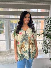 Gold Longline Safari Shimmer Top Helena