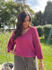 Lipstick V Neck Knit Roxanne