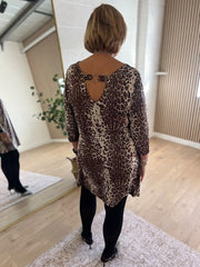 Chocolate Leopard Print Tunic Layla