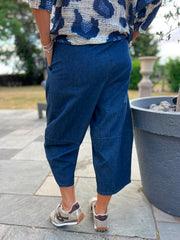 Dark Denim Barrel Leg Jeans