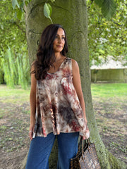 Natural Leopard Floral Vest Isabella