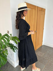Black Luxury Elegant Lace Dress Athena