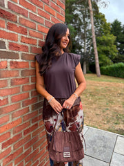 Chocolate Lace Hem Top Yasmin
