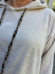 Stone Soft Touch Leopard Hoodie Alex