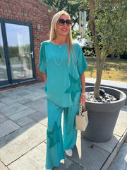 Teal Sequin Star Top Taryn