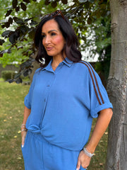 Denim Two Stripe Co-Ord Nikki