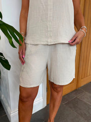 Stone Textured Pull on Shorts Harley