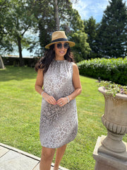 Mocha Ombre Leopard Dress Tiana