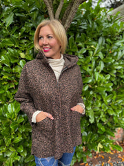 Chocolate Marl Zip Jacket Tracy