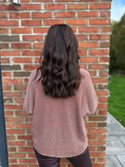 Rust Gold Lurex Knit Top Jenna