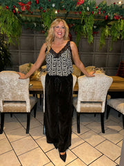 Black Chenille Trousers Ari