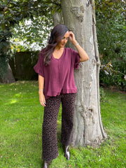 Wine Bubble Cotton Top Kimberly