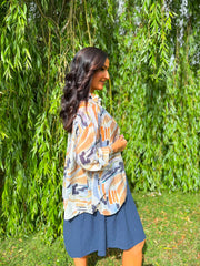 Multicolour Sketch Blouse Rachel