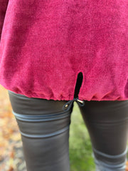 Wine Chenille Brushstroke Sweatshirt Donna