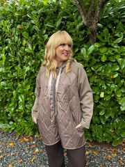 Mocha Quilted Jacket Eden