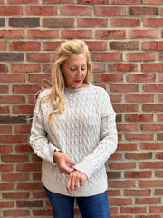 Stone Cable Knit Jumper Emilia