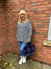 Navy Stripe Long Sleeve Top Yasmin