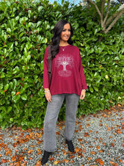 Wine Tree of Life Sweatshirt Maddison