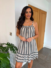 Black Spots & Stripes Dress Trinity