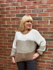 Camel Block Stitch Jumper Edie
