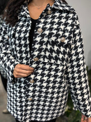 Monochrome Dogtooth Coat Ruth