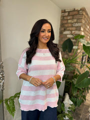 Pink Stripe Knit Karina