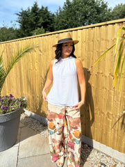White Sleeveless Top Tiana
