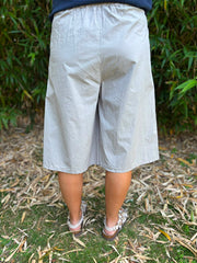 Mocha Wide Leg Bead Tie Culottes